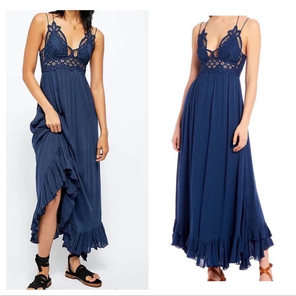 Free People Navy Maxi Dress - Picture 12 of 15